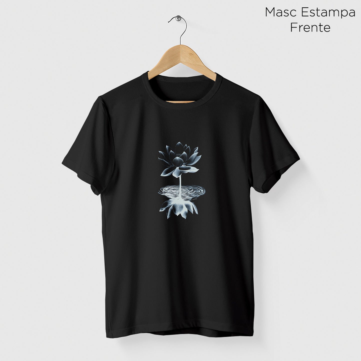 Camiseta Amazônia REFLEXO FLOR - PRETO - cód 2102