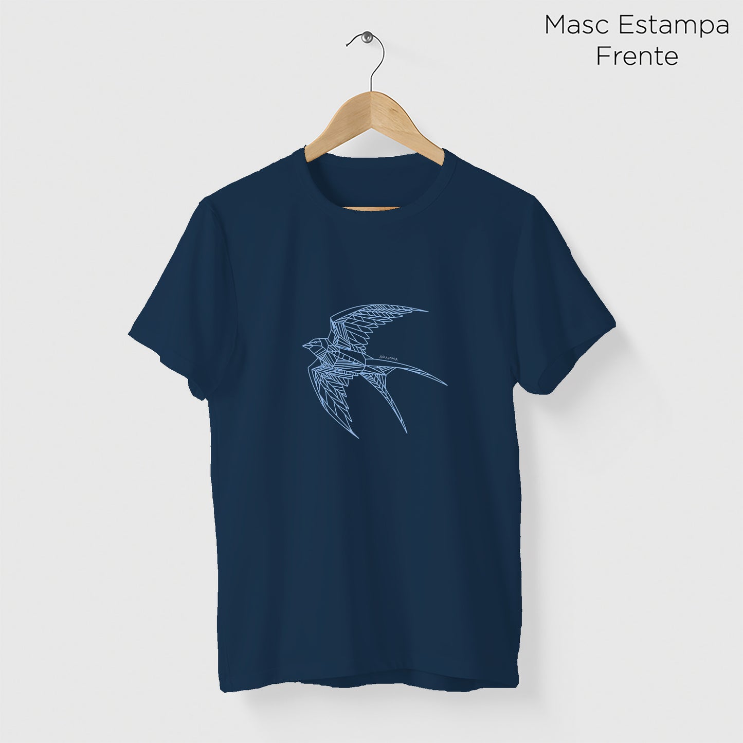 Camiseta Amazônia ANDORINHA LINHAS - AZUL MARINHO - cód 2109