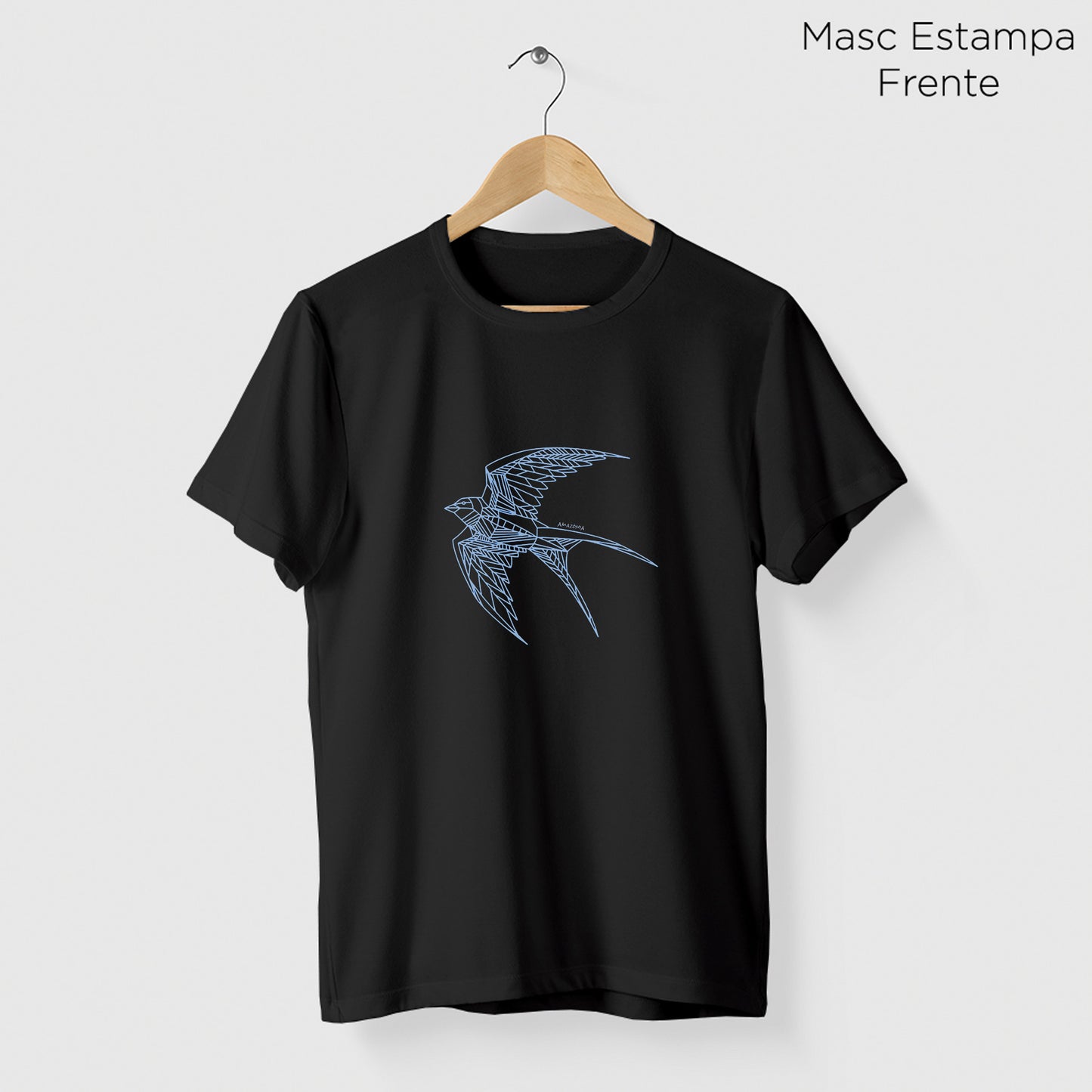 Camiseta Amazônia ANDORINHA LINHAS - PRETO - cód 2109
