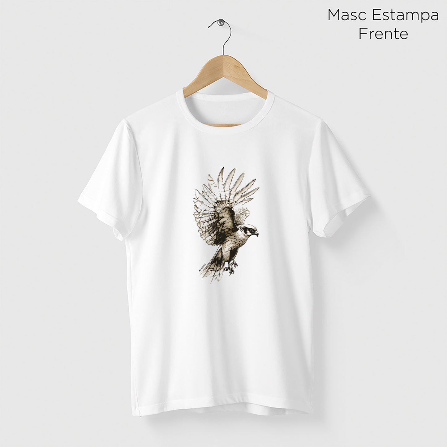 Camiseta Amazônia FALCÃO PEREGRINO - BRANCO - cód 2122