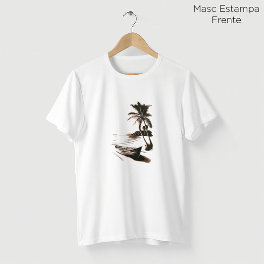 Camiseta Amazônia PRAIA DESERTA - BRANCO - cód 2124