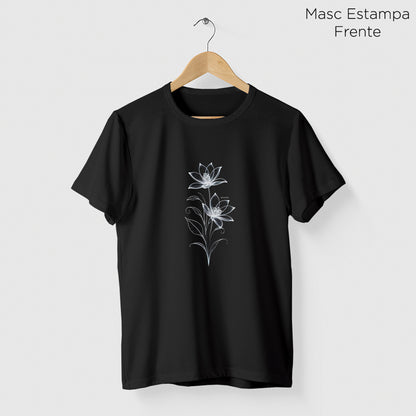 Camiseta Amazônia LINHAS FLOR - PRETO - cód 2128