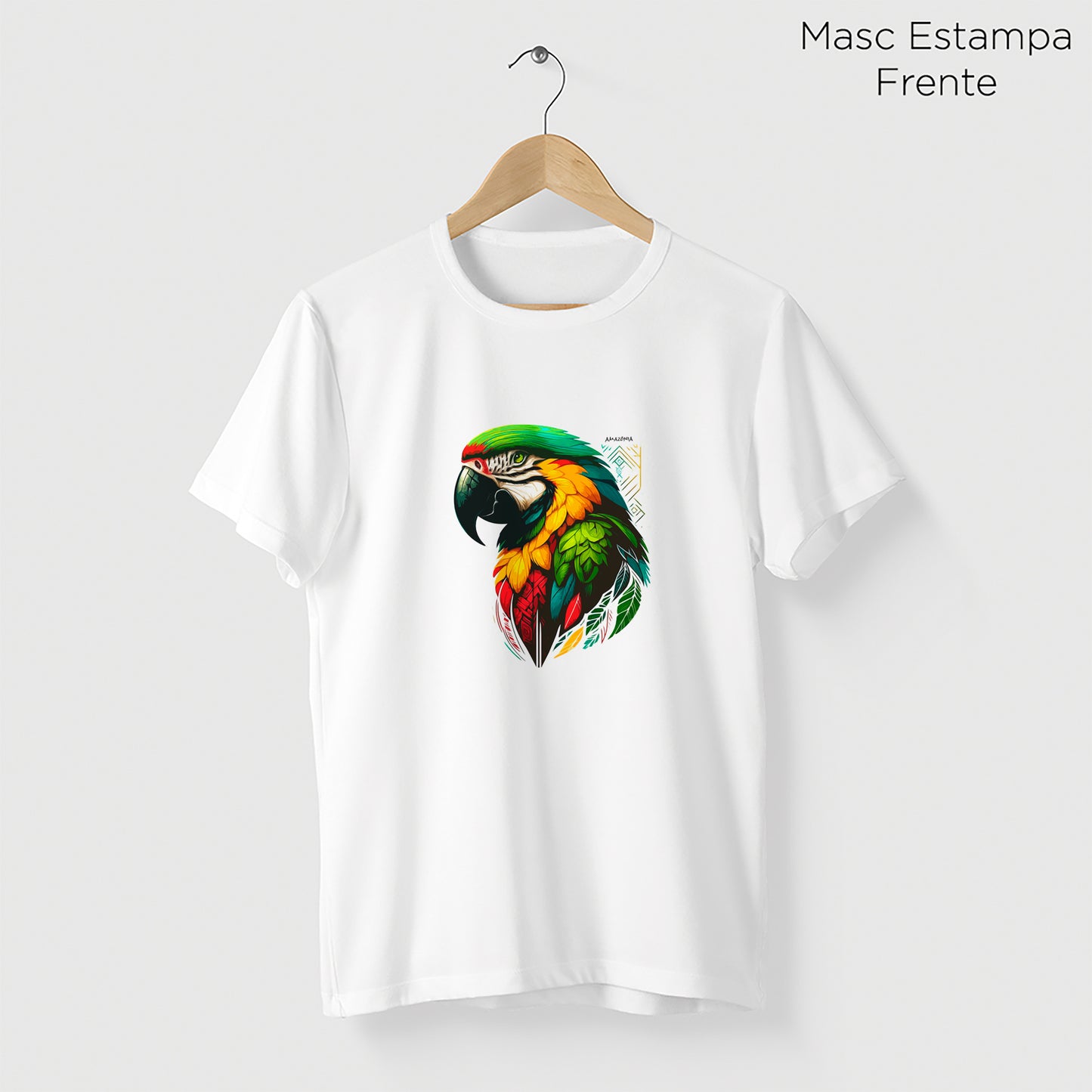 Camiseta Amazônia COLOR MACAW - BRANCO - cód 2131