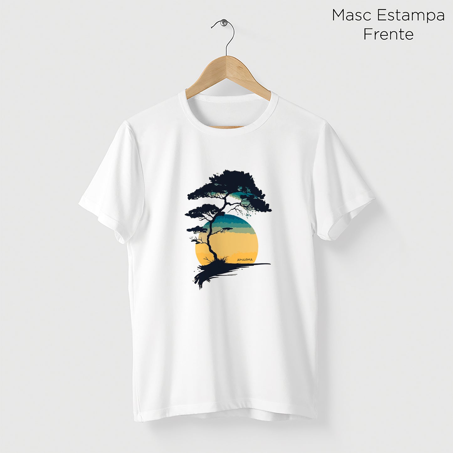 Camiseta Amazônia BONSAI PAISAGEM - BRANCO - cód 2135