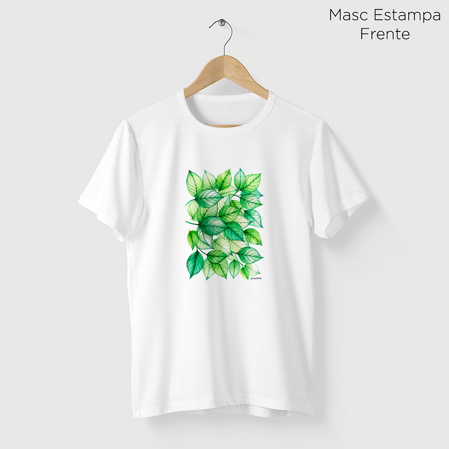 Camiseta Amazônia FLORAL - BRANCO - cód 2136