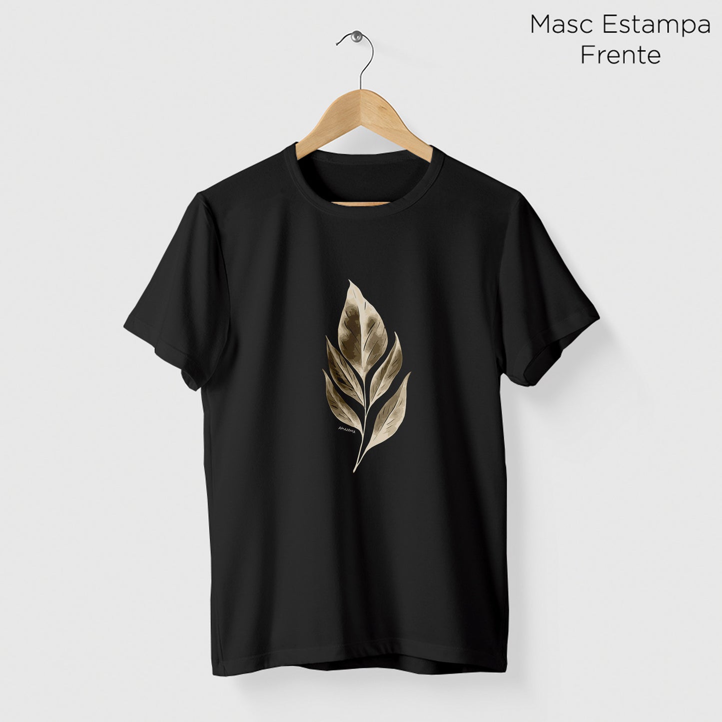 Camiseta Amazônia FOLHARTE - PRETO - cód 2137
