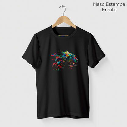 Camiseta Amazônia ONÇA COLORS - PRETO - cód 2148
