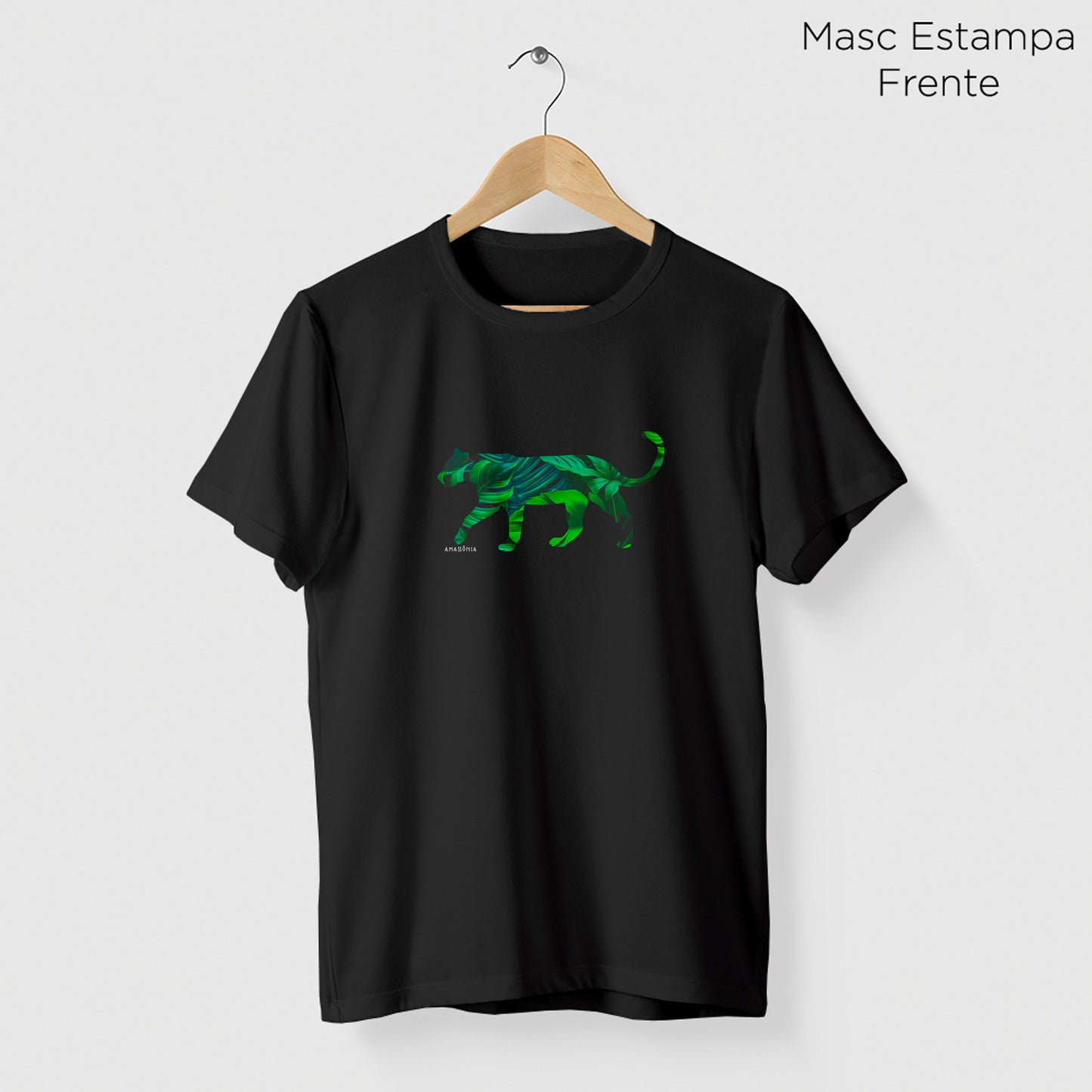 Camiseta Amazônia FAUNA FLORA - PRETO - cód 2150