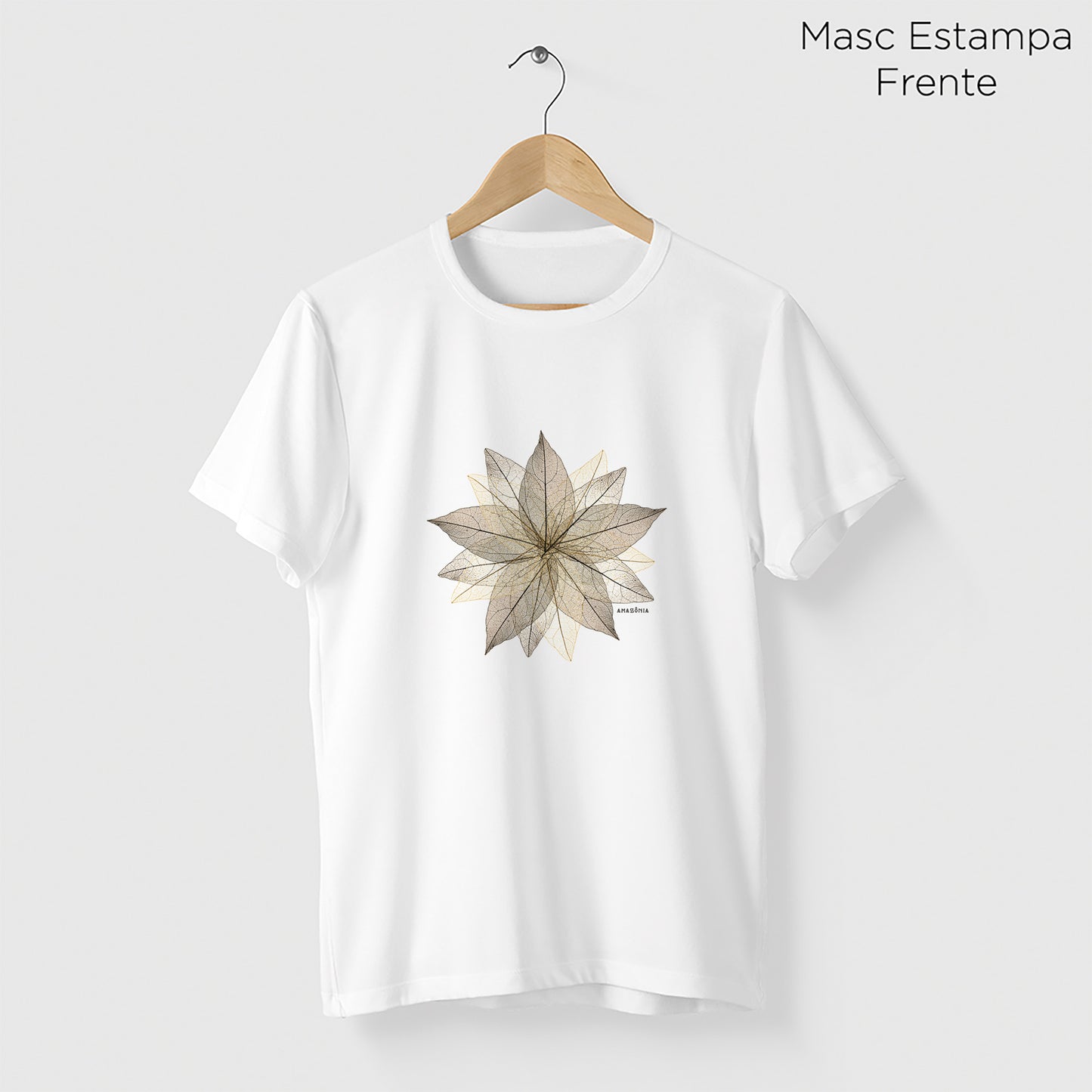 Camiseta Amazônia ARTE FOLHA - BRANCO - cód 2151