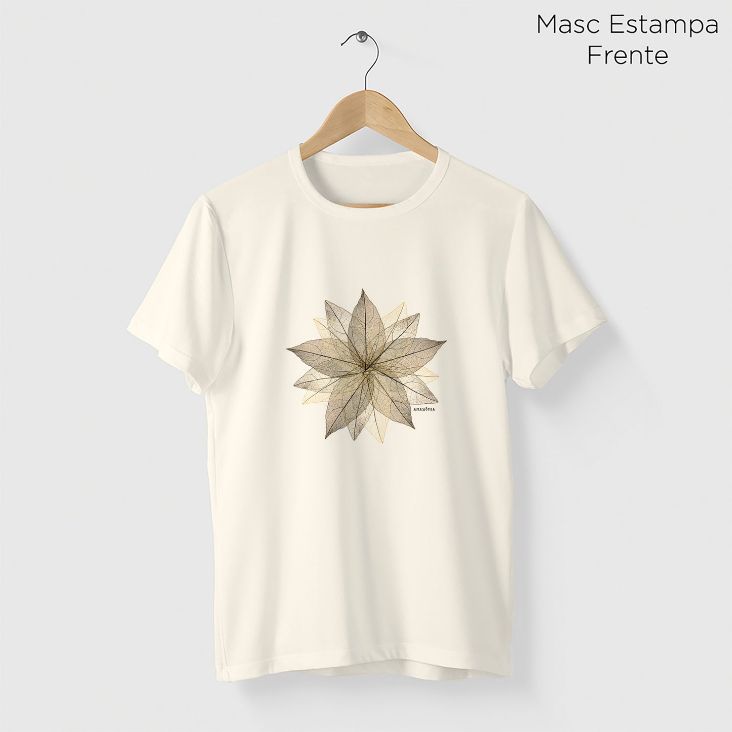 Camiseta Amazônia ARTE FOLHA - OFF WHITE - cód 2151