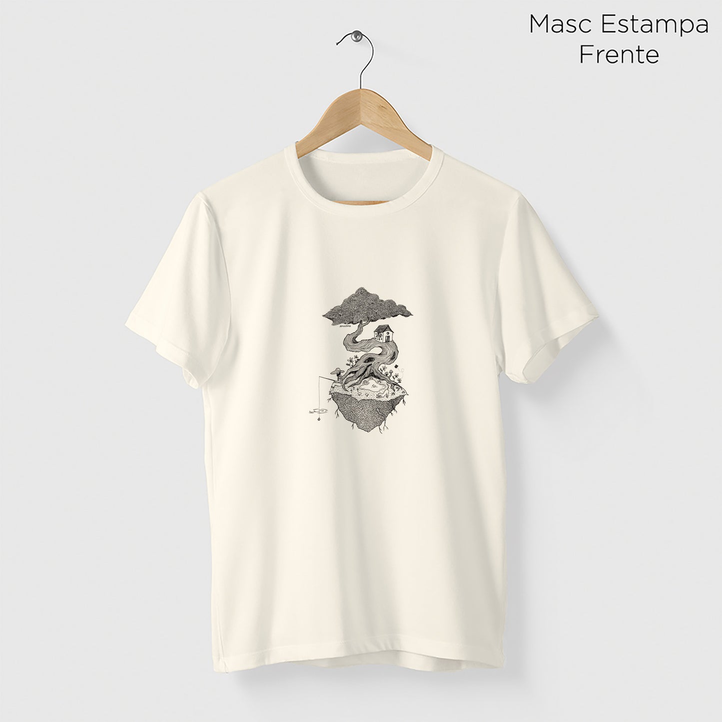 Camiseta Amazônia SONHOS À LINHA - OFF WHITE - cód 2155