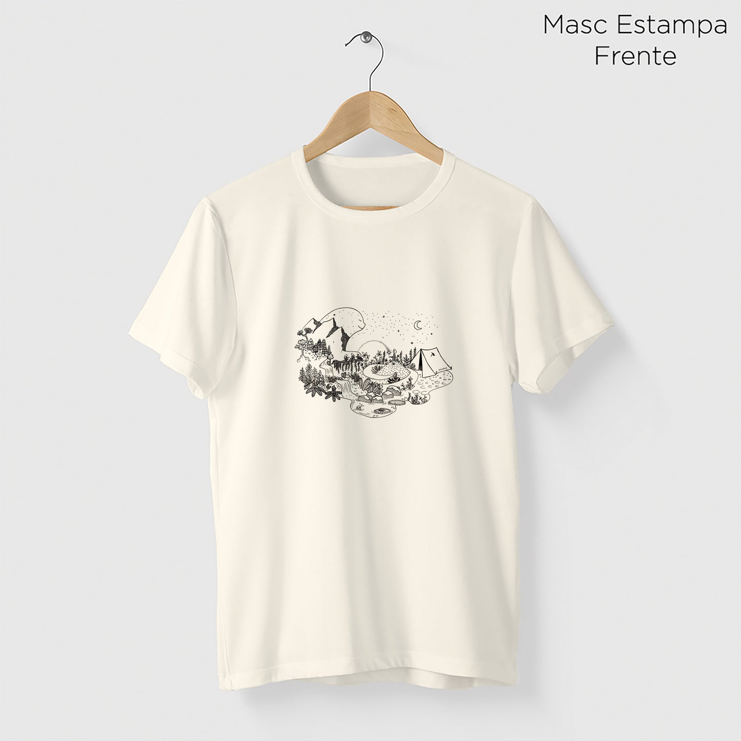 Camiseta Amazônia GUARDIÃO DA FLORESTA - OFF WHITE - cód 2157