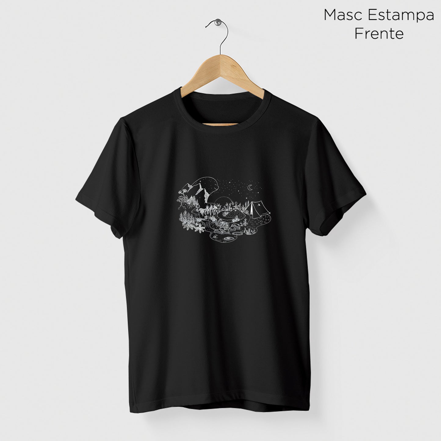 Camiseta Amazônia GUARDIÃO DA FLORESTA - PRETO - cód 2157