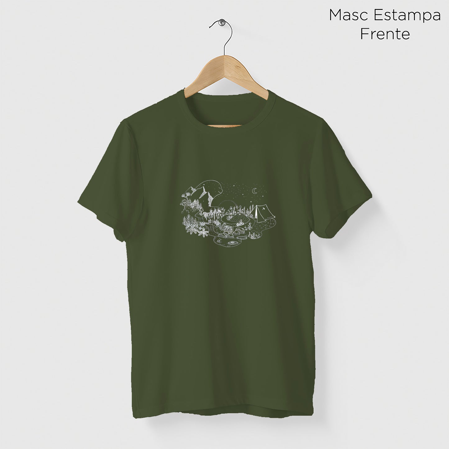 Camiseta Amazônia GUARDIÃO DA FLORESTA - VERDE ESCURO - cód 2157