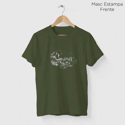 Camiseta Amazônia GUARDIÃO DA FLORESTA - VERDE ESCURO - cód 2157