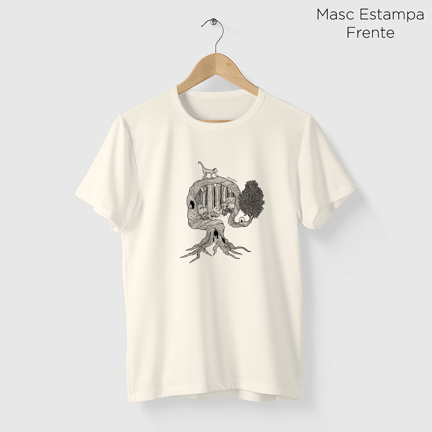 Camiseta Amazônia UMA ÁRVORE MIL VIDAS - OFF WHITE - cód 2158