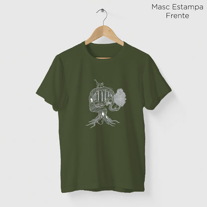 Camiseta Amazônia UMA ÁRVORE MIL VIDAS - VERDE ESCURO - cód 2158