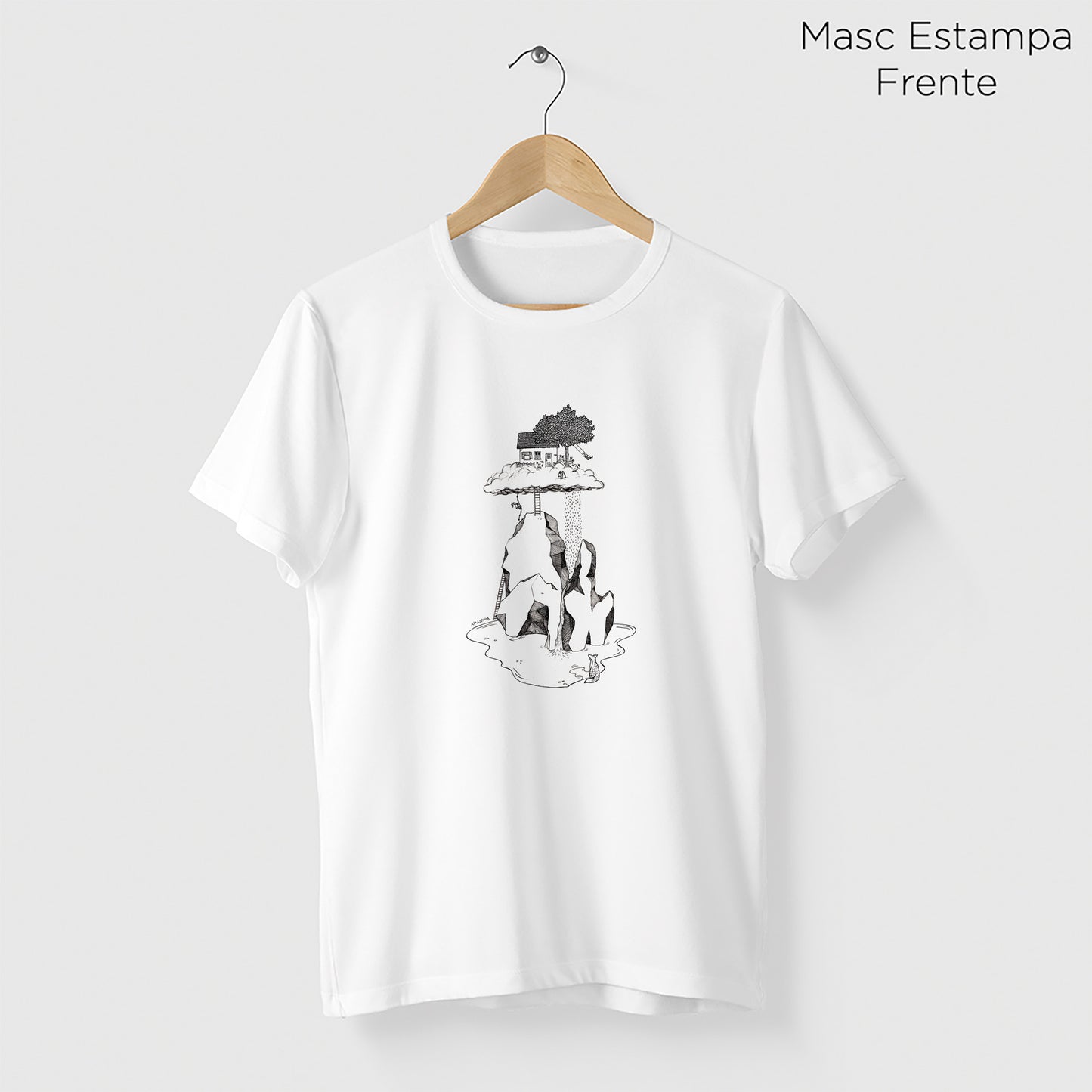 Camiseta Amazônia CASINHA NAS ALTURAS - BRANCO - cód 2159