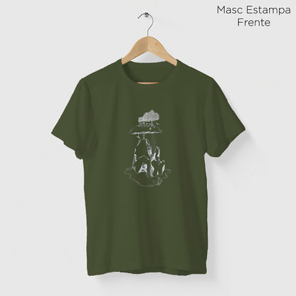 Camiseta Amazônia CASINHA NAS ALTURAS - VERDE ESCURO - cód 2159