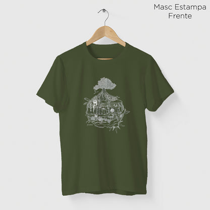 Camiseta Amazônia MINI MUNDOS - VERDE ESCURO - cód 2160