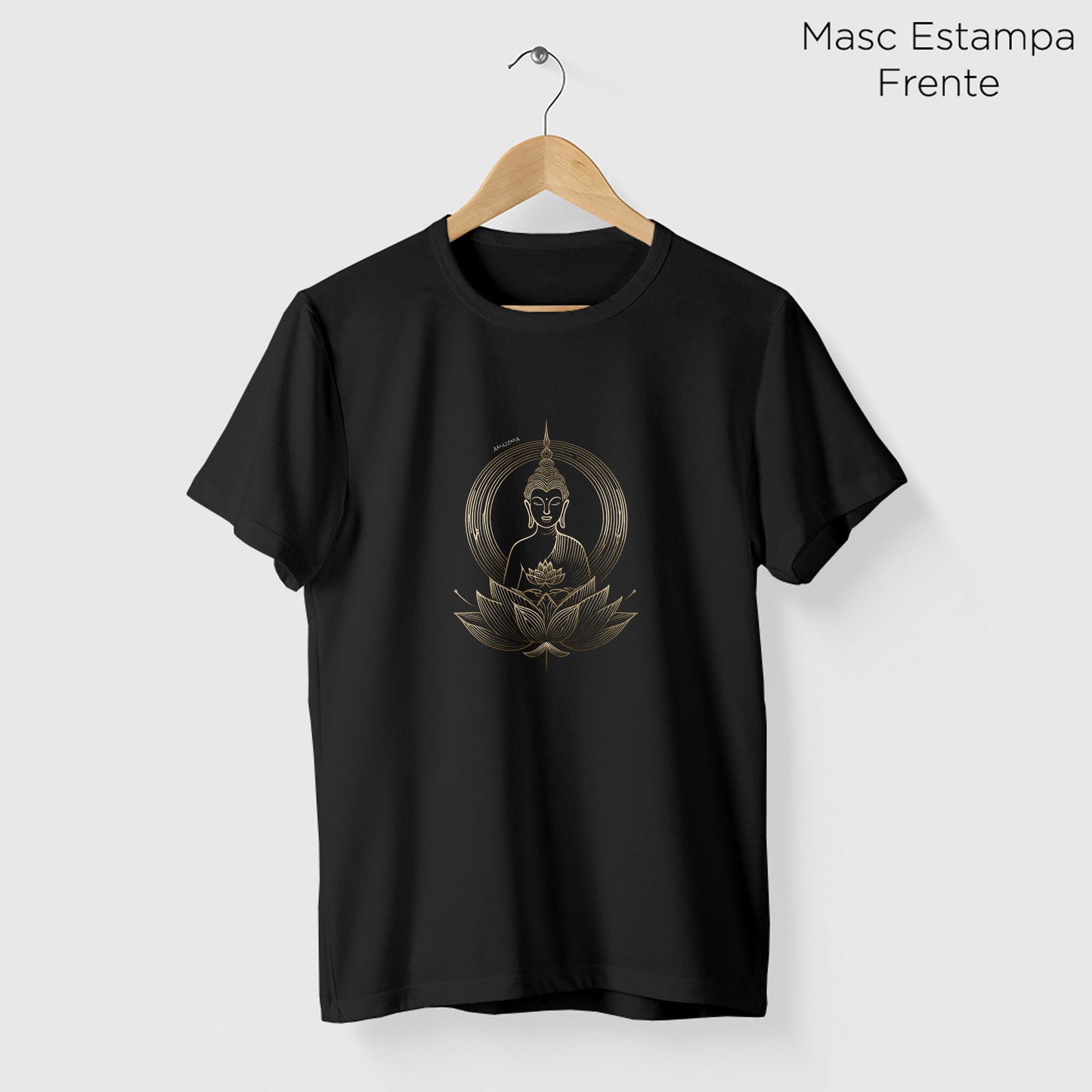 Camiseta Amazônia LOTUS BUDA - PRETO - cód 2168