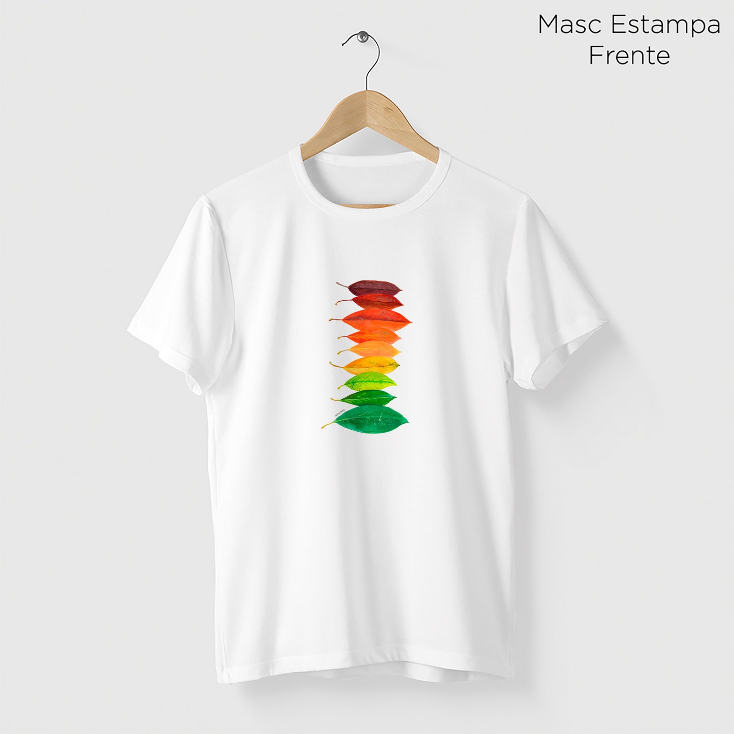 Camiseta Amazônia CORES FOLHAS – BRANCO - cód 2196