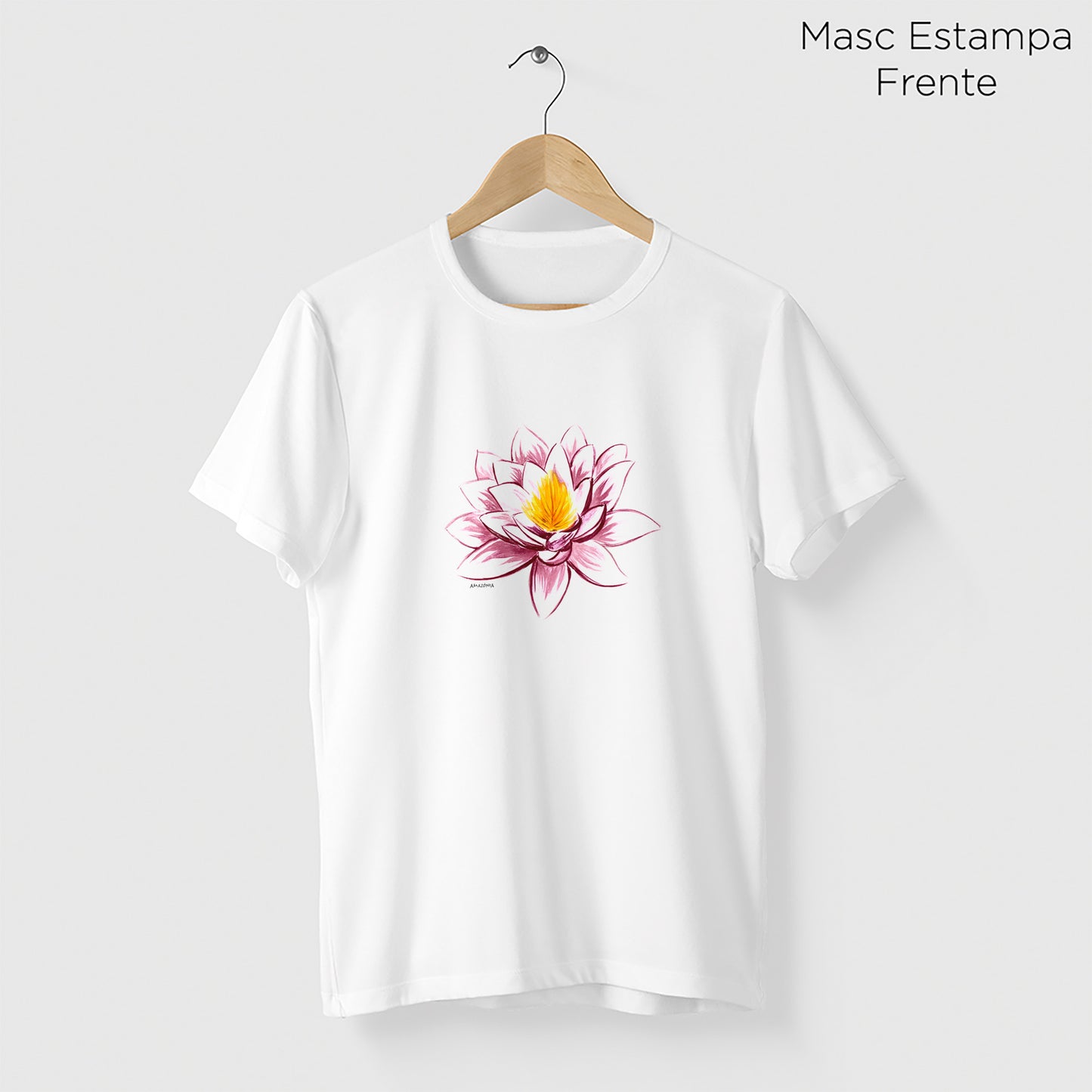 Camiseta Amazônia NEON FLOWER - BRANCO - cód 2197