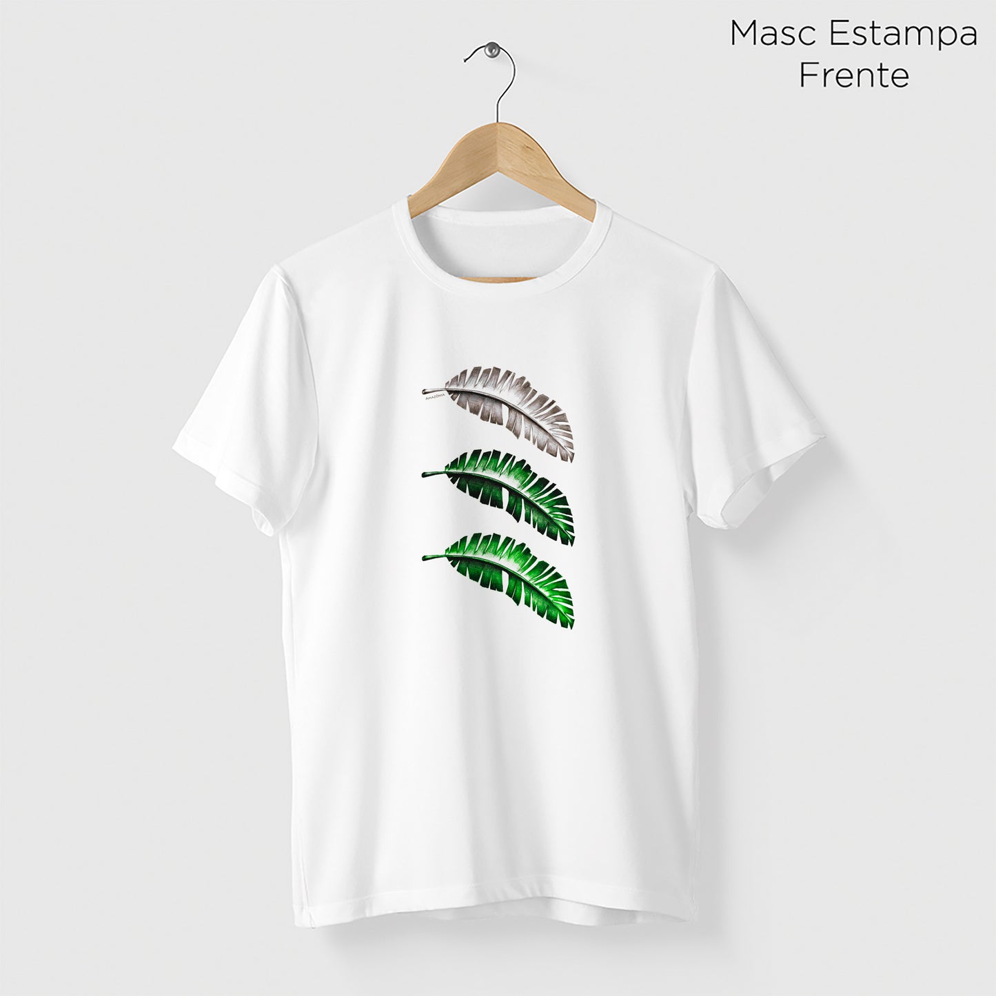 Camiseta Amazônia 3 FOLHAS – BRANCO - cód 2200