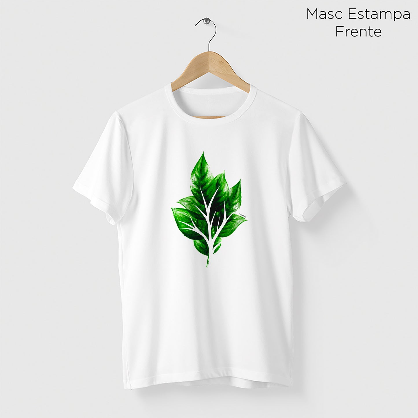 Camiseta Amazônia GALHO FOLHAS – BRANCO - cód 2201