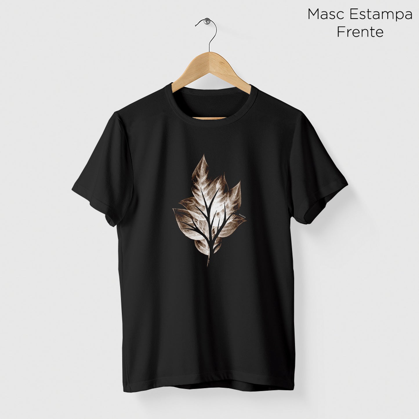 Camiseta Amazônia GALHO FOLHAS – PRETO - cód 2201