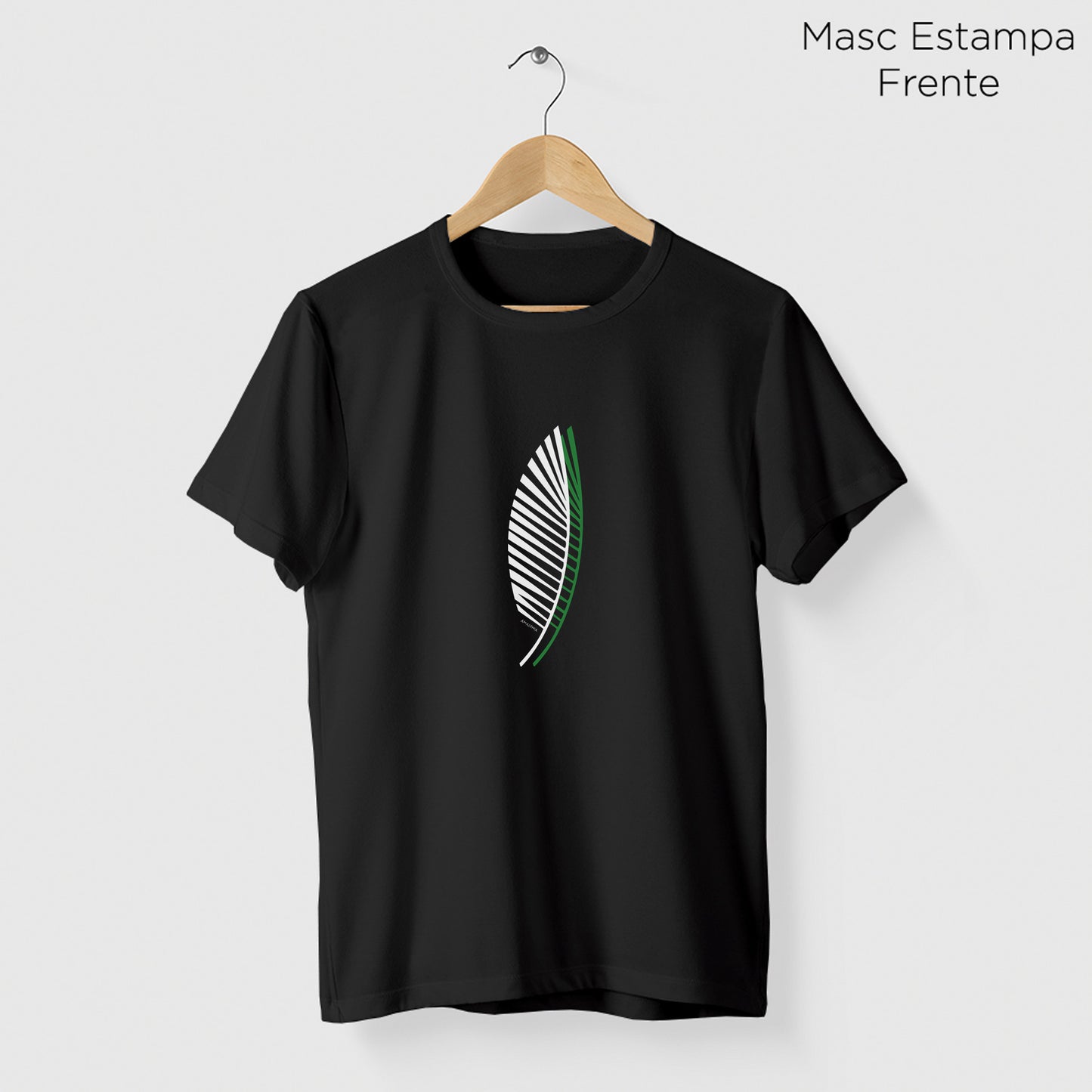 Camiseta Amazônia ASAS FOLHAS – PRETO - cód 2206