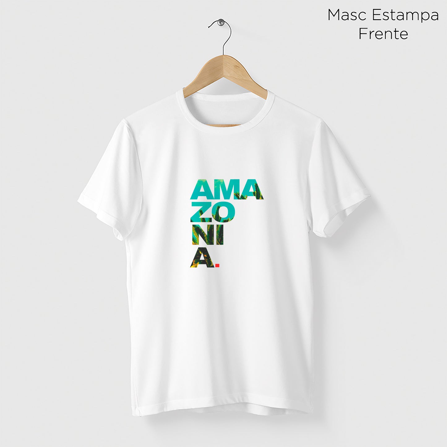 Camiseta Amazônia ESCRITO AMAZÔNIA – BRANCO - cód 2208