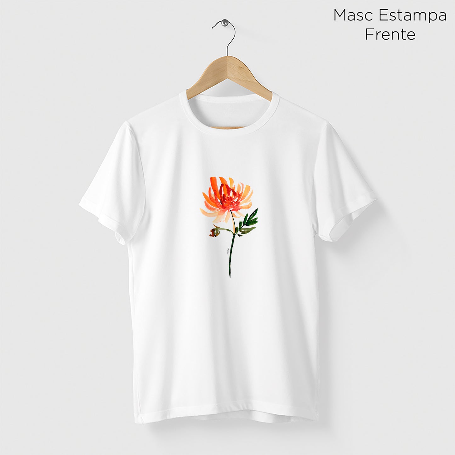 Camiseta Amazônia FLOR AQUARELA – BRANCO - cód 2213