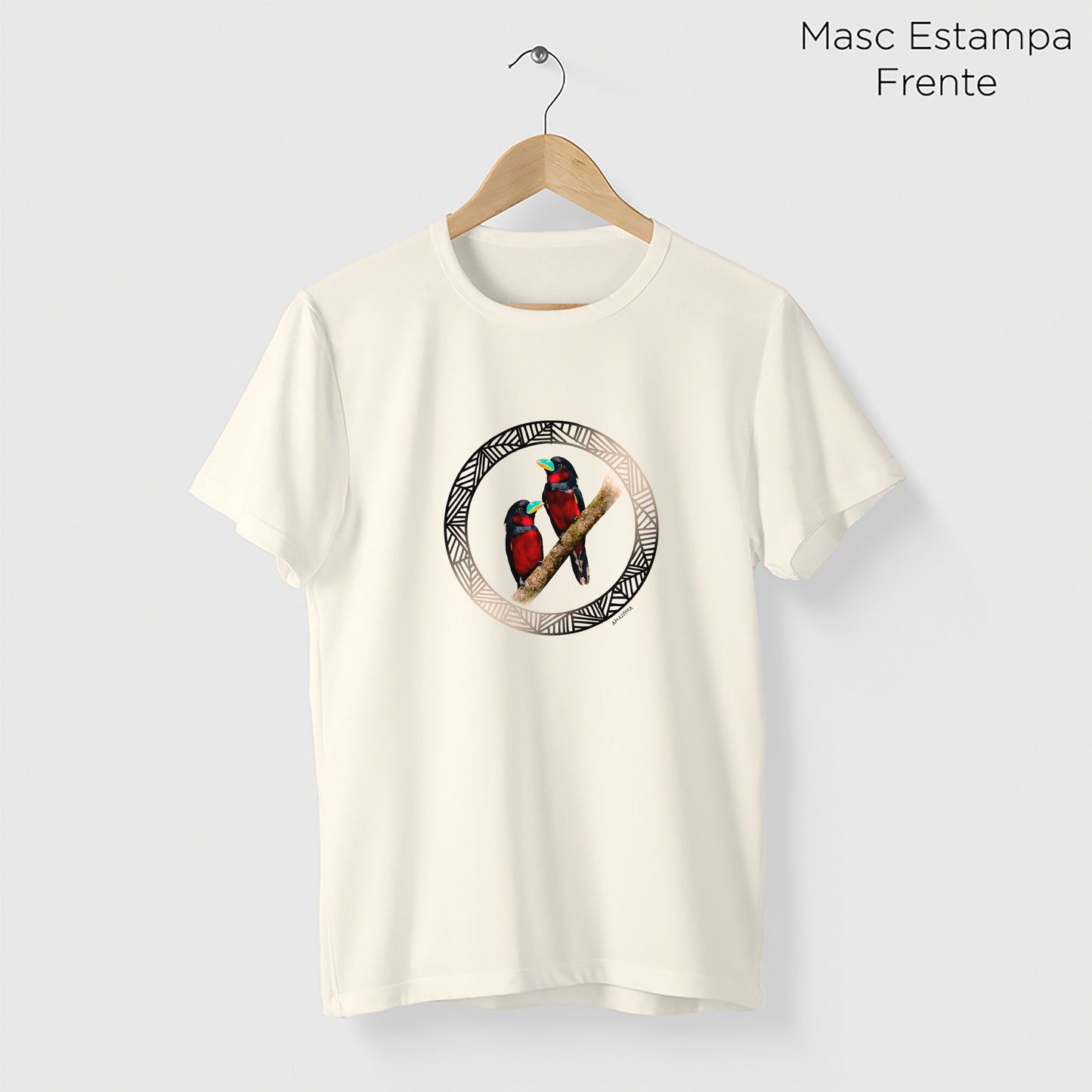 Camiseta Amazônia PÁSSAROS LOGO – OFF WHITE - cód 2215