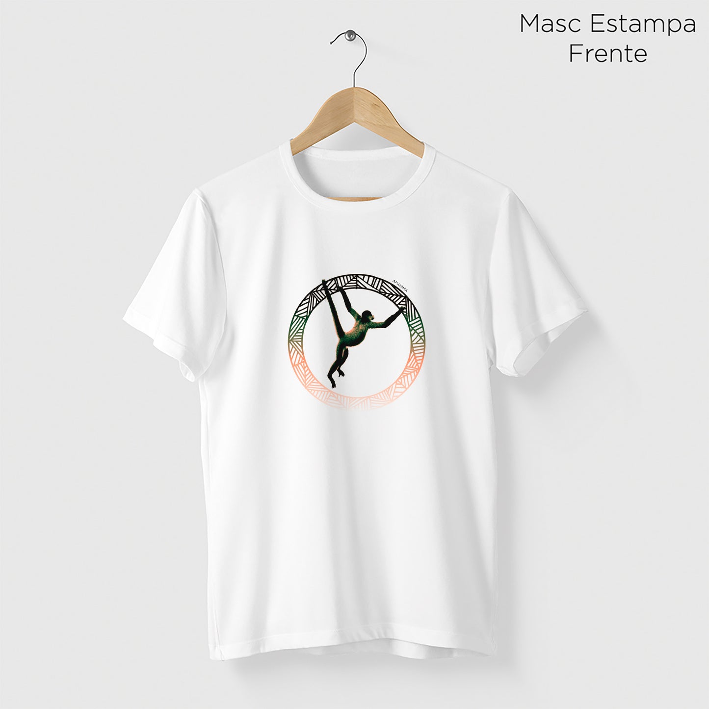 Camiseta Amazônia MACACO LOGO – BRANCO - cód 2216