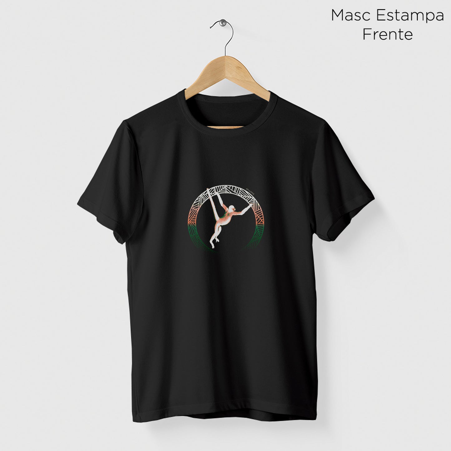 Camiseta Amazônia MACACO LOGO – PRETO - cód 2216