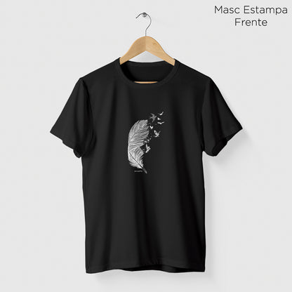 Camiseta Amazônia PÁSSAROS PENAS – PRETO - cód 2218