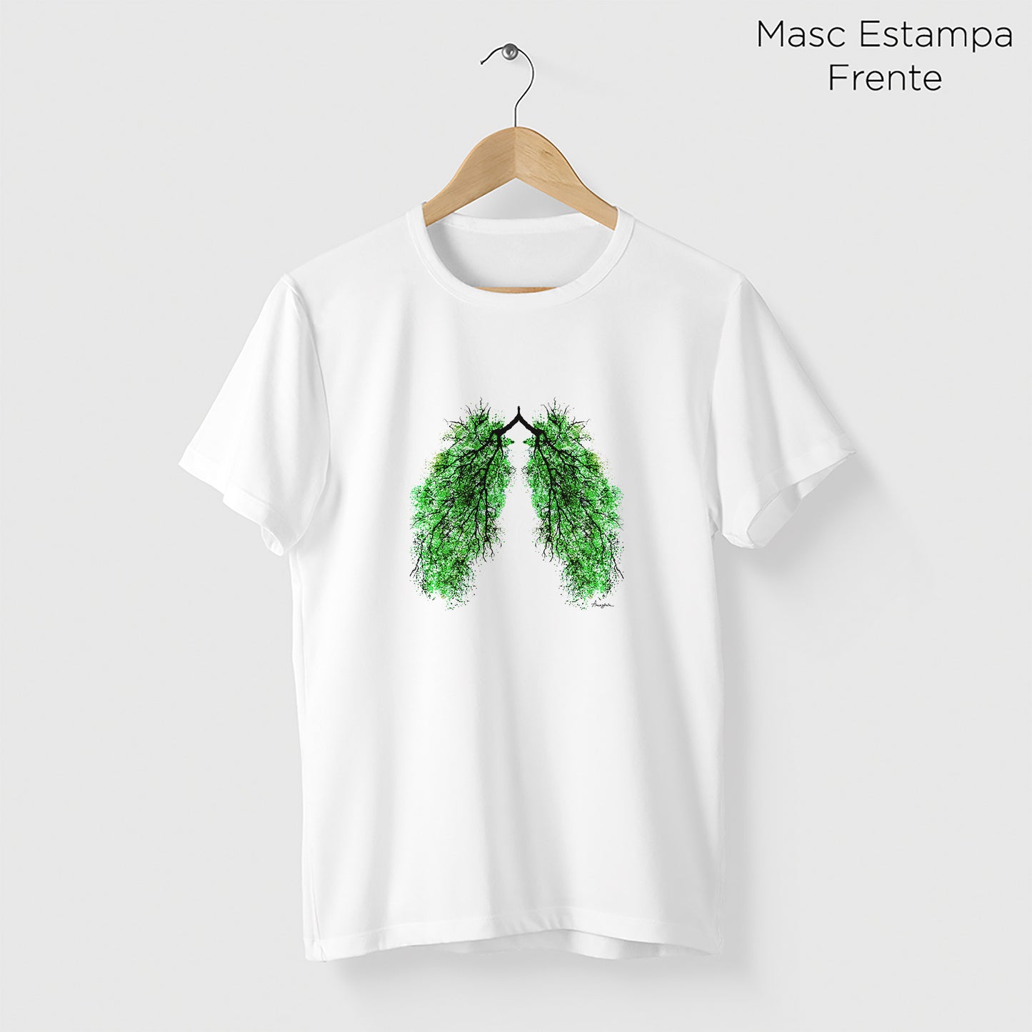 Camiseta Amazônia PULMÃO – BRANCO - cód 2221