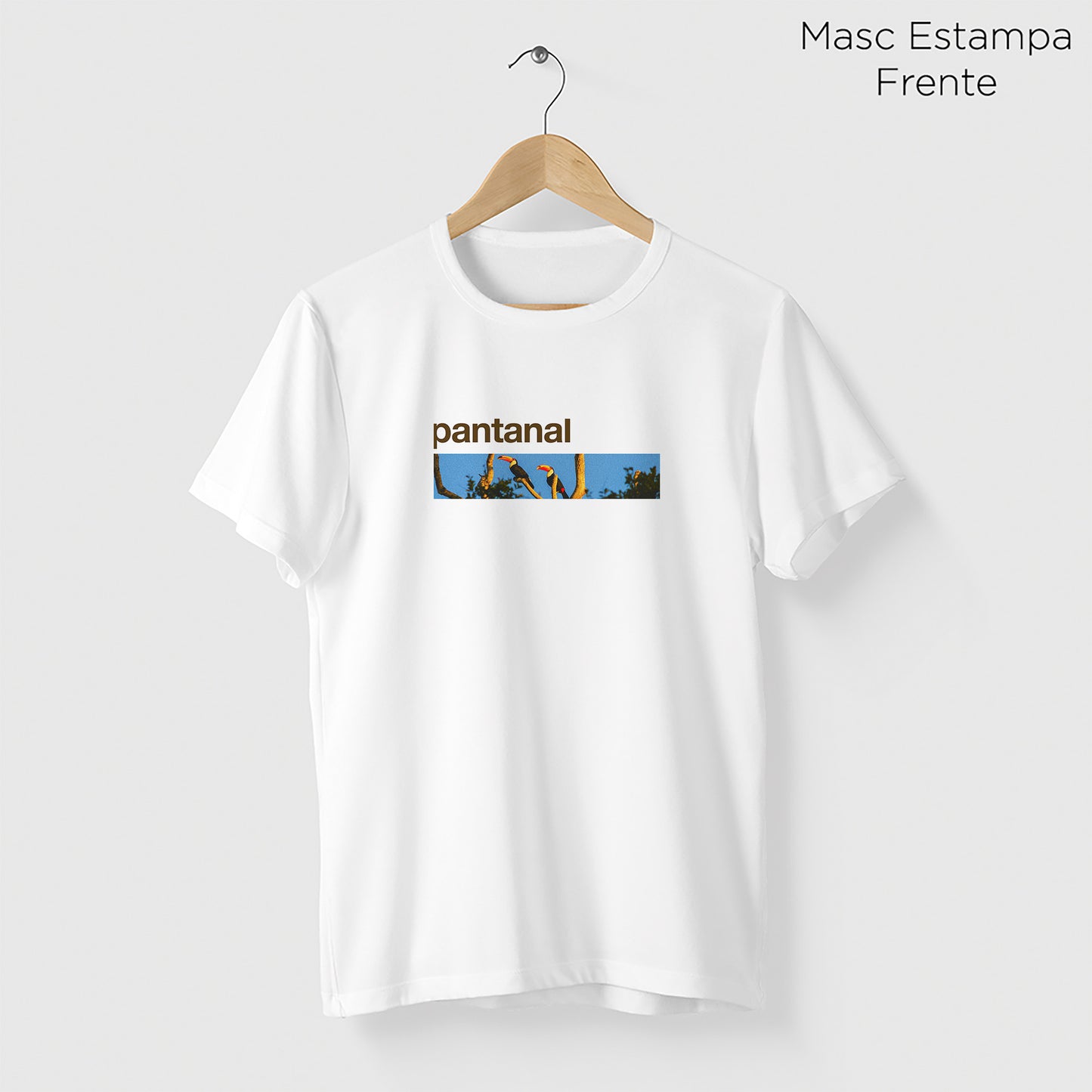 Camiseta Amazônia BIOMA PANTANAL - BRANCO - cód 2229