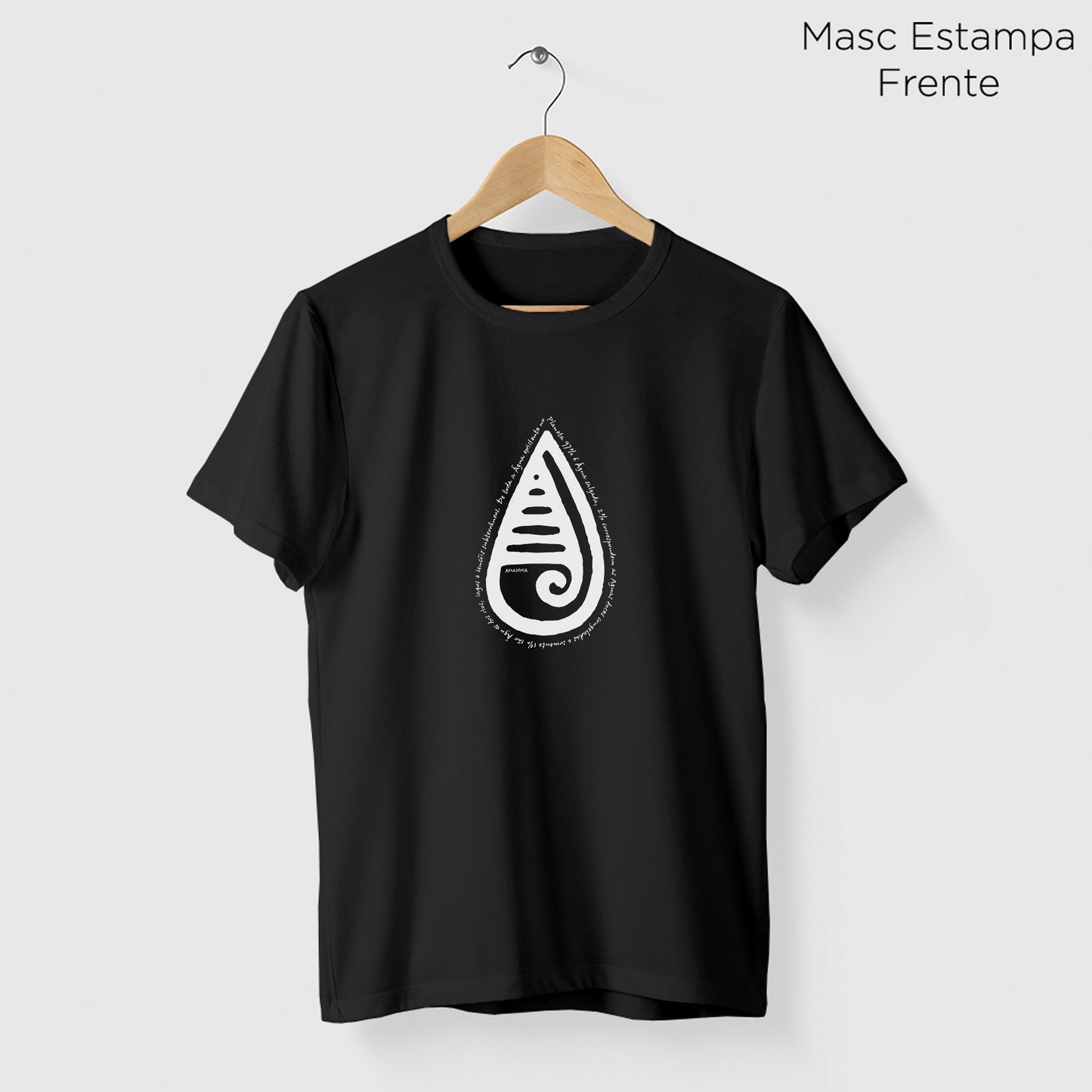 Camiseta Amazônia GOTA ANCESTRAL - PRETO - cód 2232