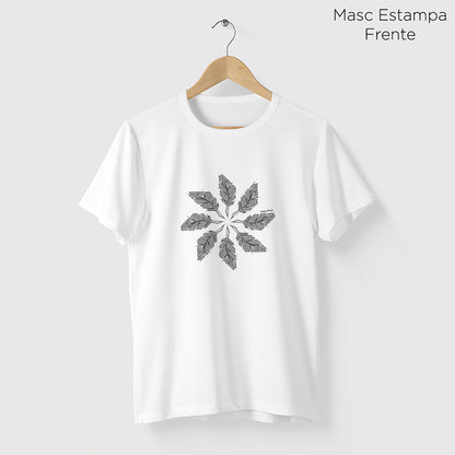 Camiseta Amazônia MANDALA DA FLORESTA - BRANCO - cód 2234