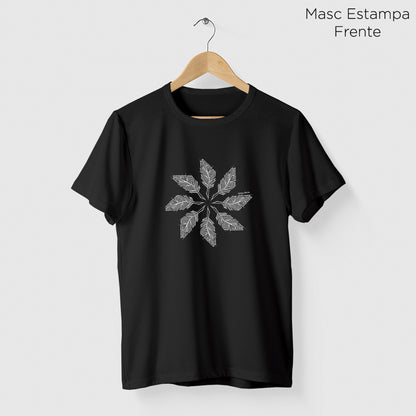 Camiseta Amazônia MANDALA DA FLORESTA - PRETO - cód 2234
