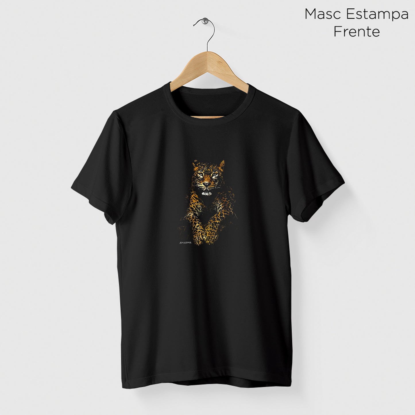 Camiseta Amazônia SILÊNCIO SELVAGEM - PRETO - cód 2256