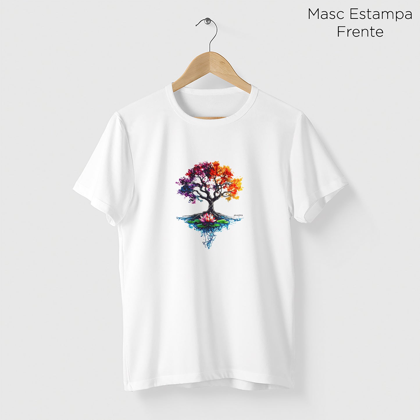 Camiseta Amazônia ÁRVORE DA VIDA - BRANCO - cód 2261