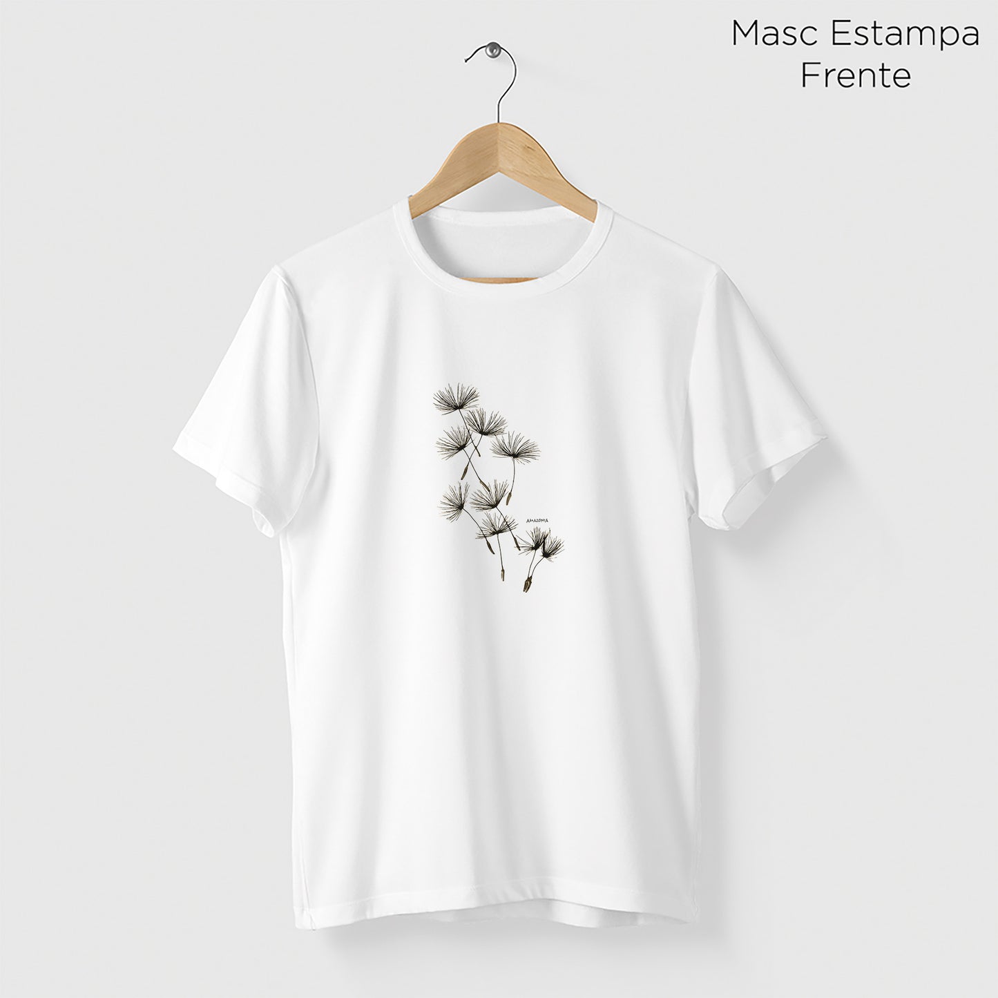 Camiseta Amazônia DENTE-DE-LEÃO - BRANCO - cód 2264