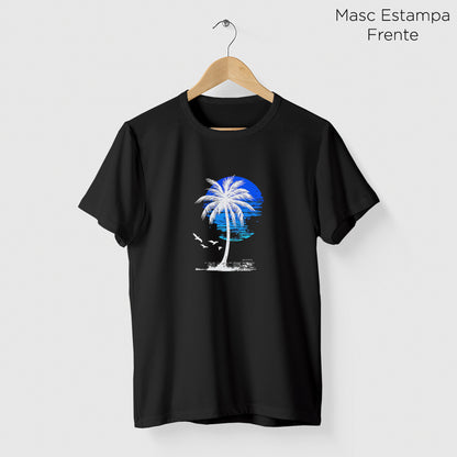 Camiseta Amazônia PAISAGEM COQUEIRO - PRETO - cód 2274