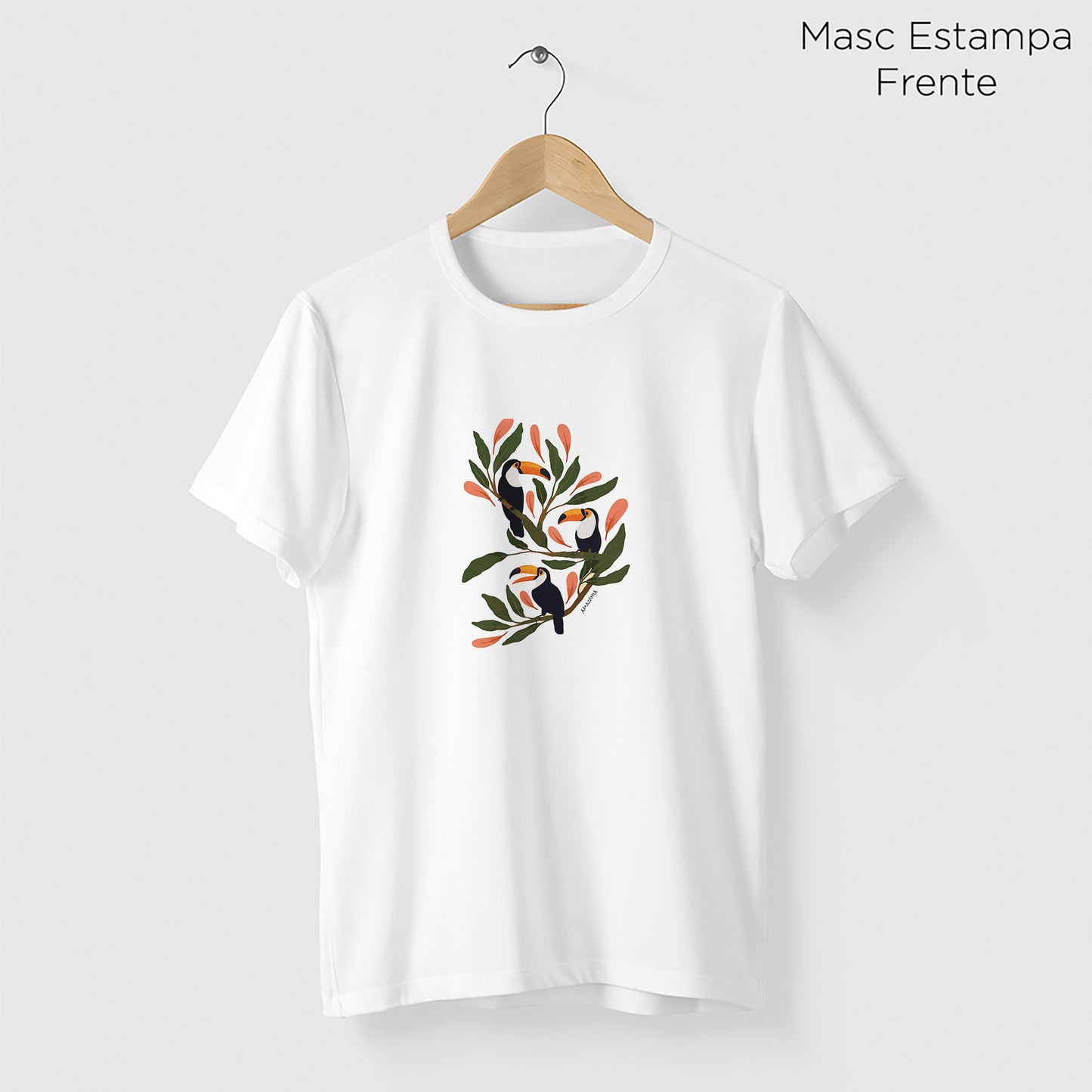 Camiseta Amazônia TUCANOS BRASIL - BRANCO - cód 2276
