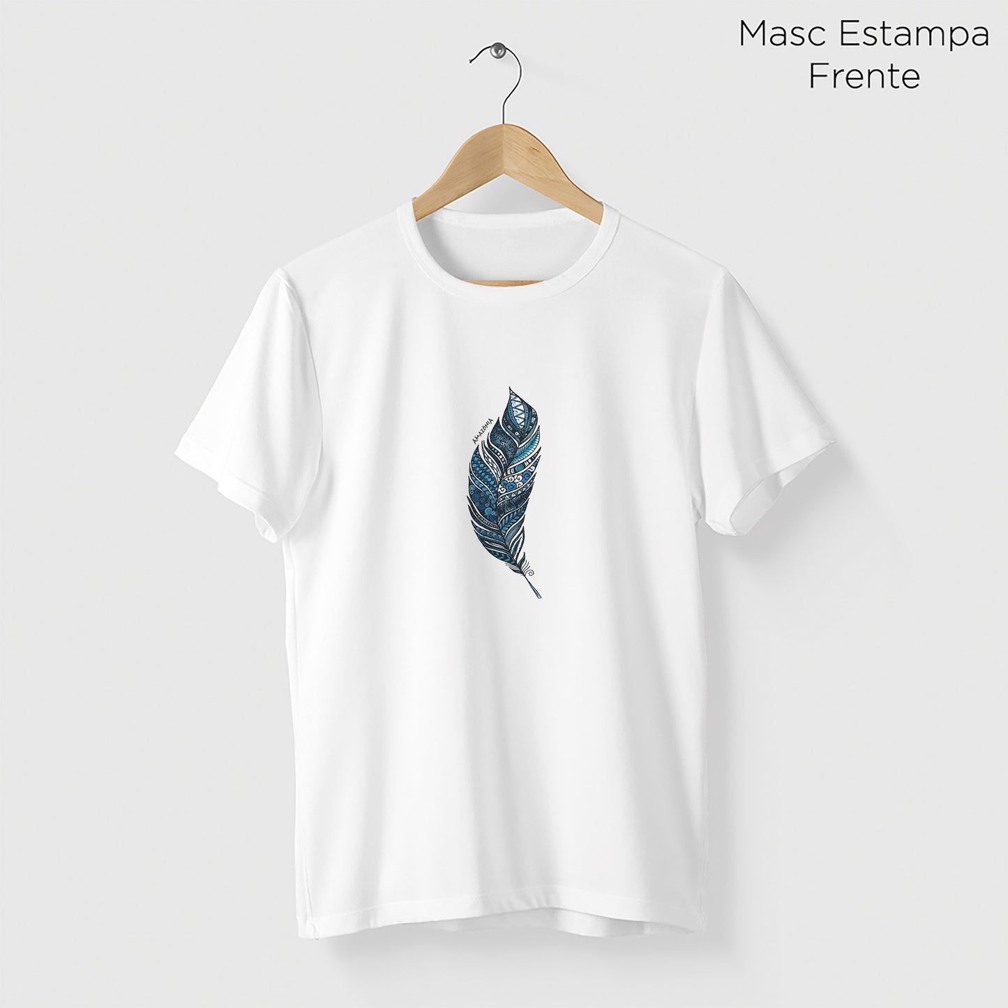 Camiseta Amazônia TRAÇO LIVRE - BRANCO - cód 2280