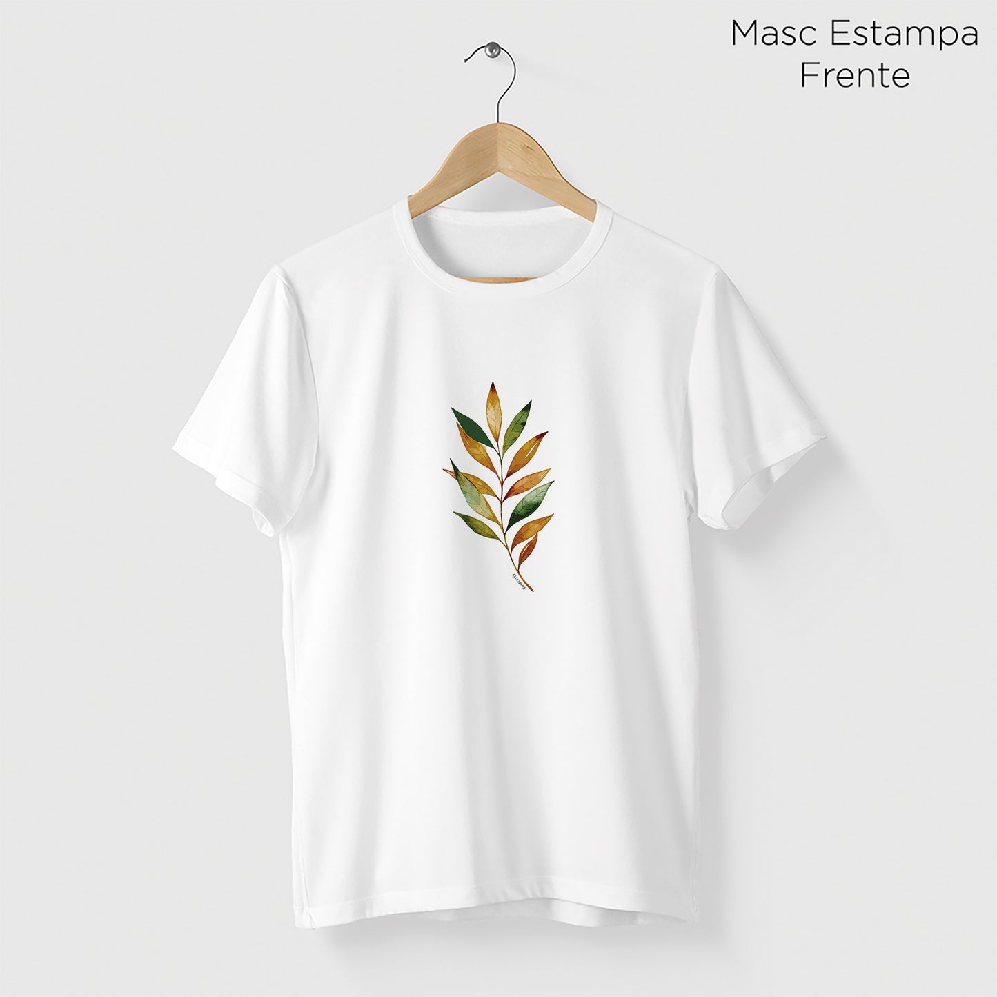 Camiseta Amazônia FOLHAGEM ORGÂNICA - BRANCO - cód 2281