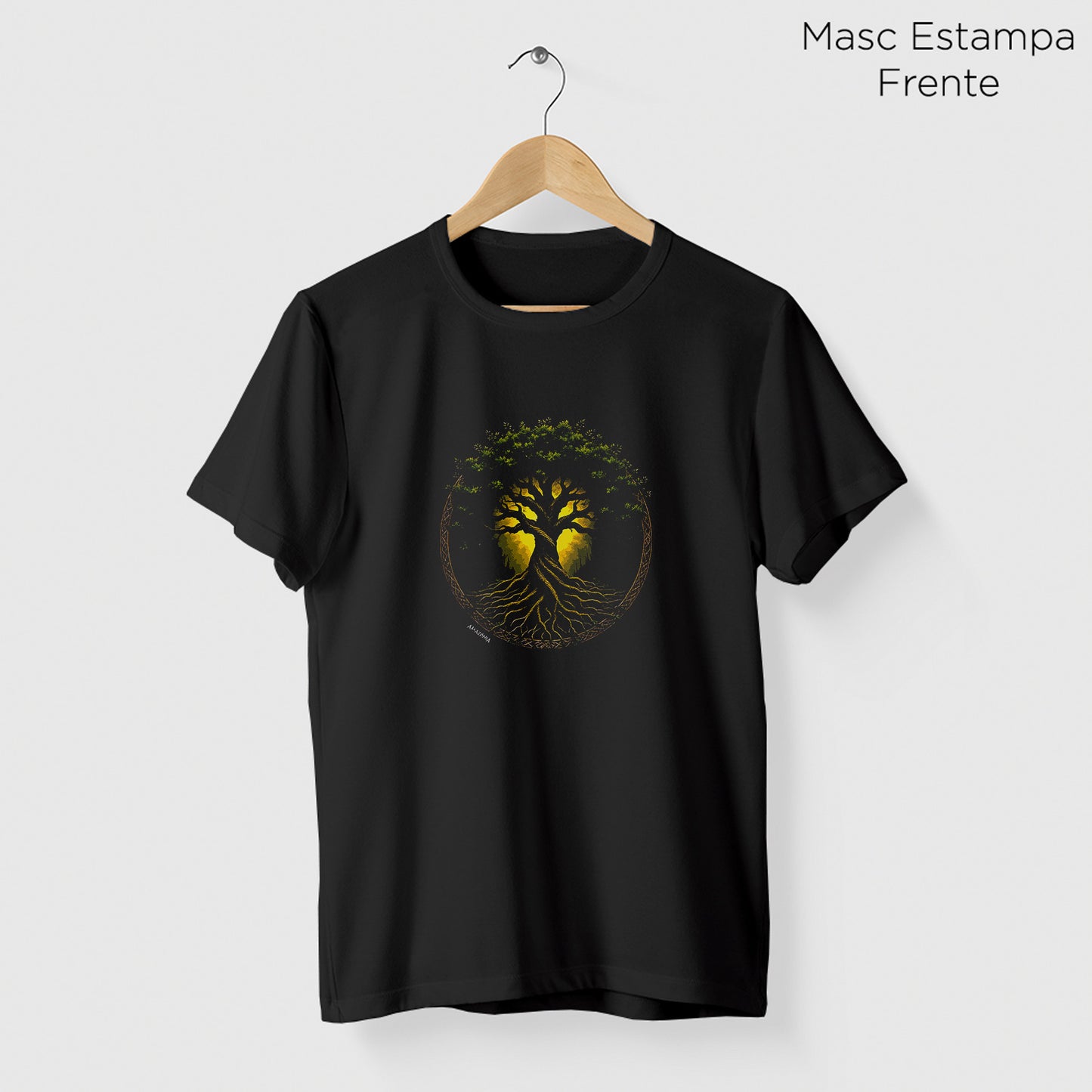 Camiseta Amazônia RAIZ PROFUNDA - PRETO - cód 2283